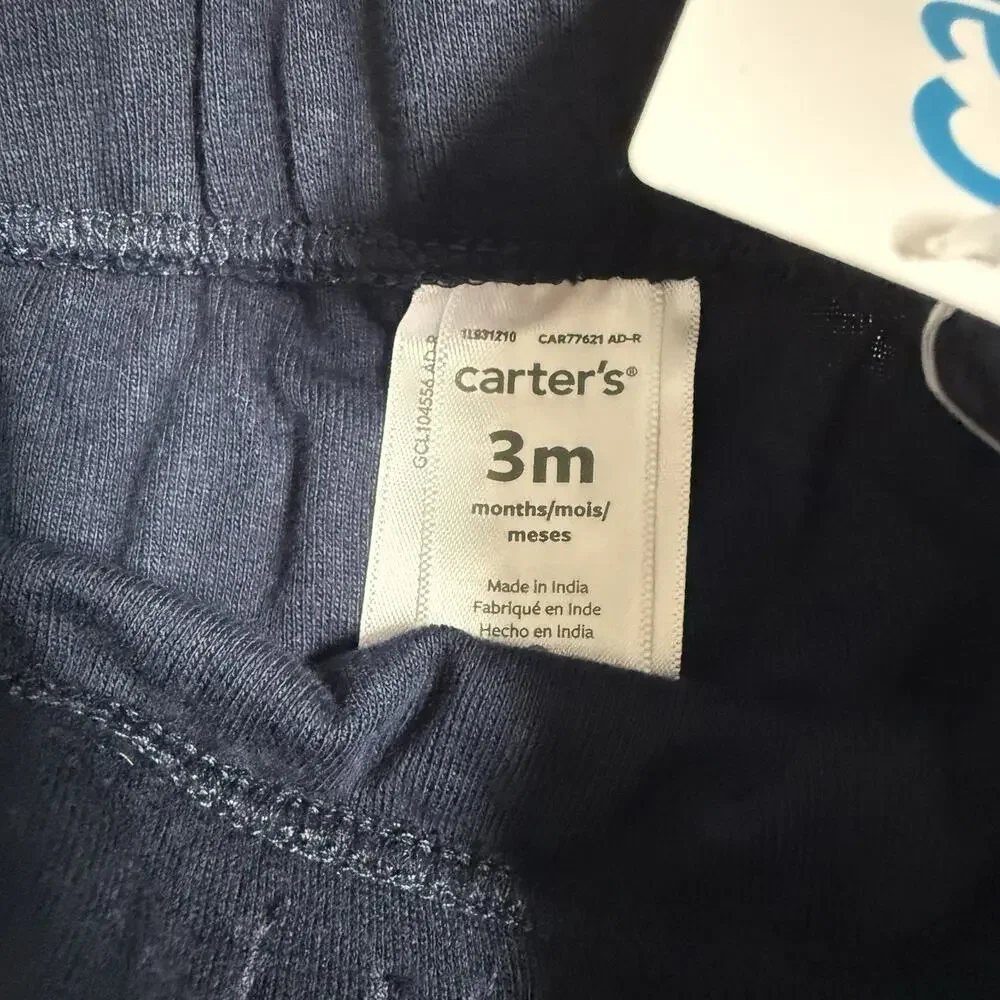 Carter's Baby Boy 2-Pack Cotton Pants 3 Months Grey/Black
